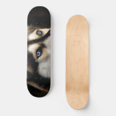 Schönes Husky Throw Kissen Skateboard (Vorderseite)