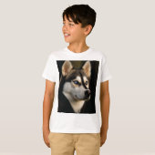 Schönes Husky Throw Kissen T-Shirt (Vorne ganz)