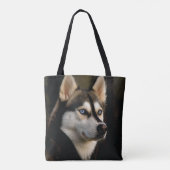 Schönes Husky Throw Kissen Tasche (Rückseite)