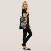 Schönes Husky Throw Kissen Tasche (Am Model)