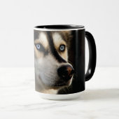 Schönes Husky Throw Kissen Tasse (VorderseiteRechts)