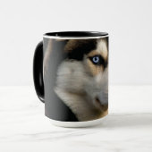 Schönes Husky Throw Kissen Tasse (Vorderseite Links)