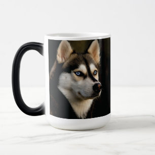 Schönes Husky Throw Kissen Verwandlungstasse