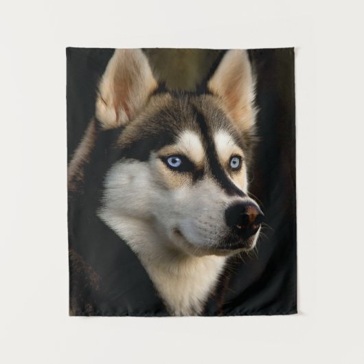 Schönes Husky Throw Kissen Wandteppich (Vorderseite)