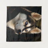 Schönes Husky Throw Kissen Wandteppich (Vorderseite (Horizontal))