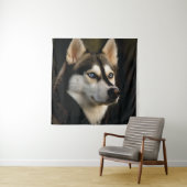 Schönes Husky Throw Kissen Wandteppich (Beispiel)