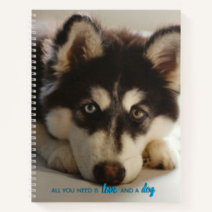Schönes Husky-Welpen-Notebook, in voller Größe Notizblock