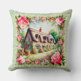 Schönes Hütte-Kissen mit Strohdach (2) Kissen