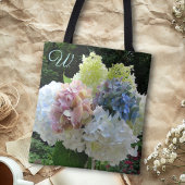 Schönes Hydrangea Bouquet Monogram Initial Bag Tasche