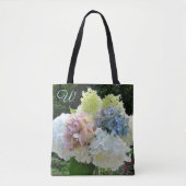 Schönes Hydrangea Bouquet Monogram Initial Bag Tasche (Vorderseite)