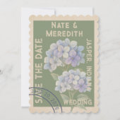 Schönes Hydrangea mit Flora Custom Save The Date (Vorderseite)