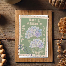 Schönes Hydrangea mit Flora Custom Save The Date