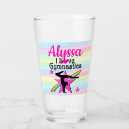 SCHÖNES I LIEBE GYMNASTICS-DESIGN GLAS