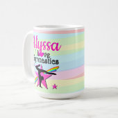 SCHÖNES I LIEBE GYMNASTICS-DESIGN KAFFEETASSE (Vorderseite Links)