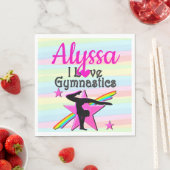 SCHÖNES I LIEBE GYMNASTICS-DESIGN SERVIETTE (Beispiel)