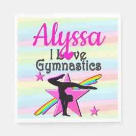 SCHÖNES I LIEBE GYMNASTICS-DESIGN SERVIETTE