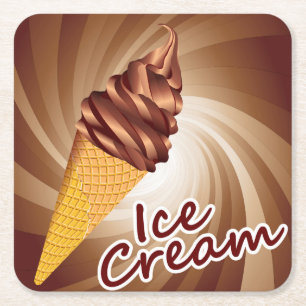 Schönes Ice Creme Cone Untersetzer Set
