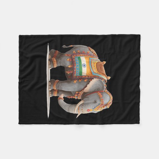 Schönes indisches Elefantengrafisches Kostüm für E Fleecedecke (Vorderseite (Horizontal))