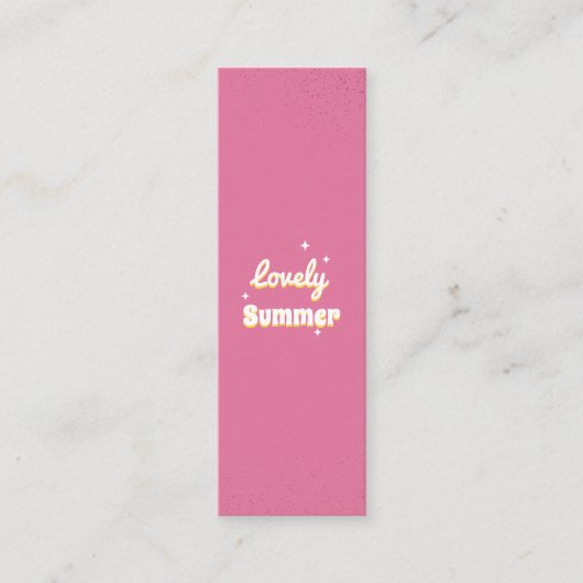 Schönes, individualisierbares Mini-Lesezeichen Telefonnummerkarte (Vorderseite)