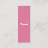 Schönes, individualisierbares Mini-Lesezeichen Telefonnummerkarte (Rückseite)