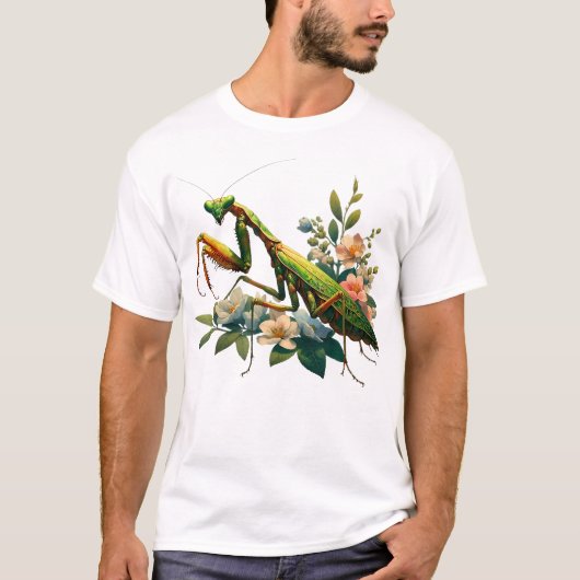 Schönes Insekt Art Prags Mantis T-Shirt (Vorderseite)