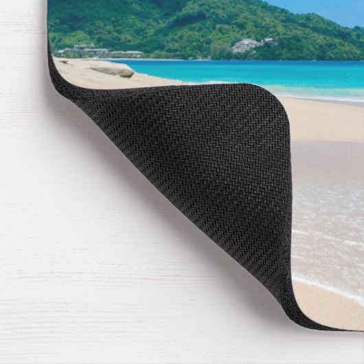 Schönes Insel-Lebens-tropischer Strand Mousepad (Ecke)