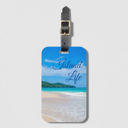 Schönes Inselleben Gepäckanhänger (Vorderseite Vertikal)