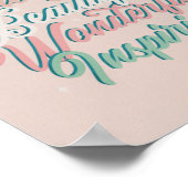 Schönes Inspirierend 3D-Typografie-Skript Poster (Ecke)