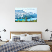 Schönes Inspirierend Zitat Bergsee Landschaft Leinwanddruck (Insitu (Schlafzimmer))