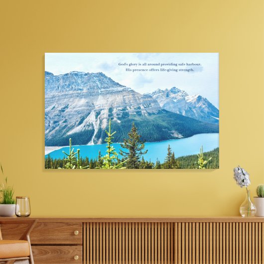 Schönes Inspirierend Zitat Bergsee Landschaft Leinwanddruck (Insitu (Wohnzimmer))