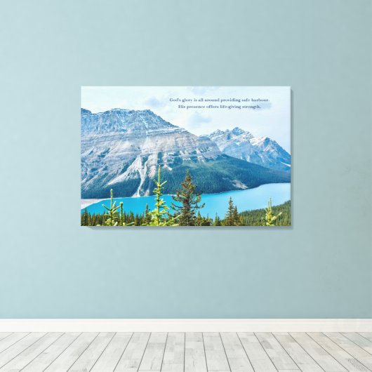 Schönes Inspirierend Zitat Bergsee Landschaft Leinwanddruck (Insitu (Holzboden))