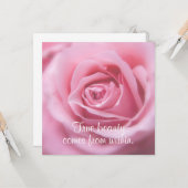 Schönes inspirierendes Zitat Wahre Schönheit Karte (Vorderseite/Rückseite Beispiel)