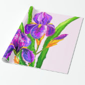 Schönes Iris-Blume-Wrapping Paper Geschenkpapier (Ungerollt)