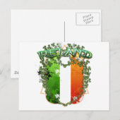 Schönes Irland Wappen Postkarte (Vorne/Hinten)