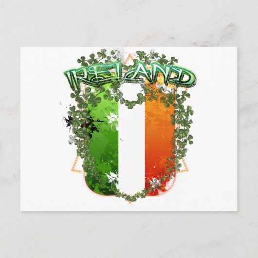 Schönes Irland Wappen Postkarte (Vorderseite)