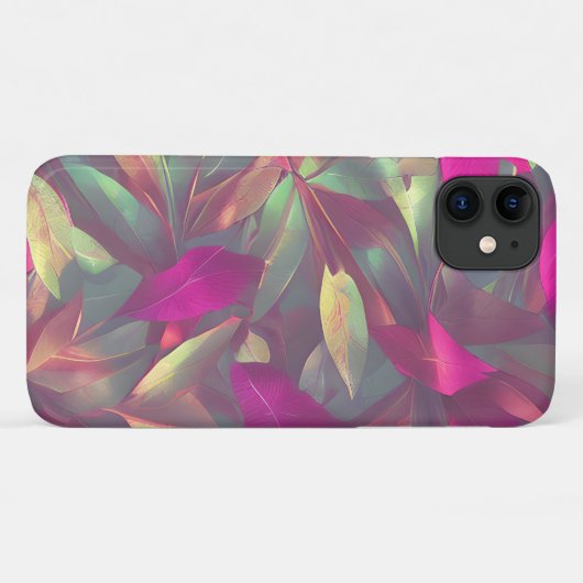 Schönes irrisierendes Blätter Muster Case-Mate iPhone Hülle (Rückseite (Horizontal))