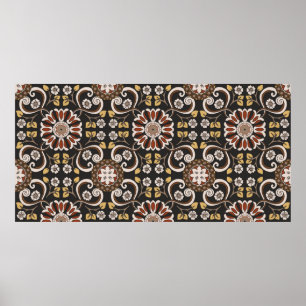 Schönes islamisches Medaillon nahtloses Muster tex Poster