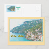 SCHÖNES ITALIEN / SCHÖNE KÜSTE ITALIENS POSTKARTE (Vorne/Hinten)