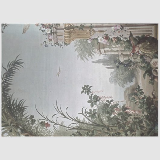 Schönes italienisches Blumengartenpapier Seidenpapier (Vorderseite)