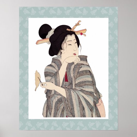 Schönes japanisches Geisha Art Poster Design (Vorne)