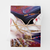Schönes japanisches Girl Gothic Fantasy Triptych Geschenkpapier Set (Beispiel)