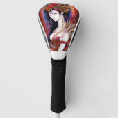 Schönes japanisches Girl Gothic Fantasy Triptych Golf Headcover (Vorderseite)