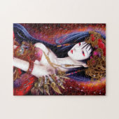 Schönes japanisches Girl Gothic Fantasy Triptych Puzzle (Horizontal)