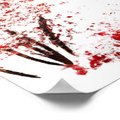 schönes japanisches Haus in Kirschblütenwald Poster (Ecke)