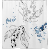 Schönes japanisches Koi Fish Schwimmen Duschvorhang (Vorderseite)