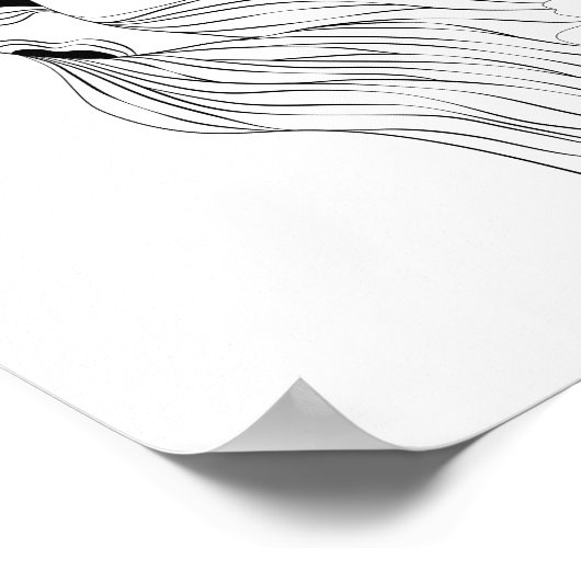 Schönes japanisches Koi Fish Schwimmen Poster (Ecke)