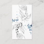 Schönes japanisches Koi Fish Schwimmen Visitenkarte (Rückseite)