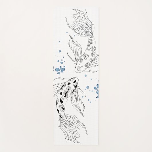 Schönes japanisches Koi Fish Schwimmen Yogamatte (Vorderseite)