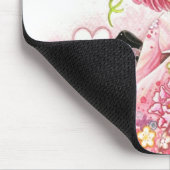 Schönes japanisches Mädchen im Kimono Mousepad (Ecke)