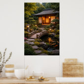 Schönes japanisches Zuhause & Garten Poster (Küche)